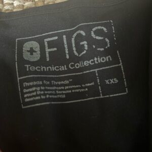 Figs Technical Collection Black Top XXS
